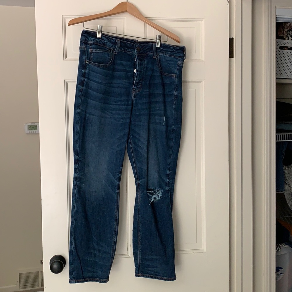American eagle jeans.  Tom girl fit